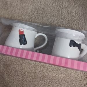 2 for $20 His and Hers Lipstick and Bow Tie Mugs